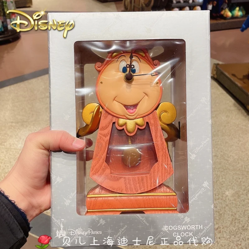 

Original Disney Beauty And The Beast Cogsworth Mr Jam Action Figure Koleksi Figurine Mainan Luminous Model Untuk Anak-anak Gift