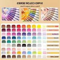 Набор акриловых маркеров-кистей, 9 шт./компл., профессиональные художественные маркеры с контролем чернил для рисования, рисования, эскизов, 2025 новый — изображение 3