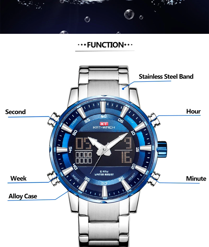 2022 Climbing Sport Waterproof Watches Men Luminous Dual Display Alarm Top Brand Luxury Quartz Watch Wholesale Relogio Masculino