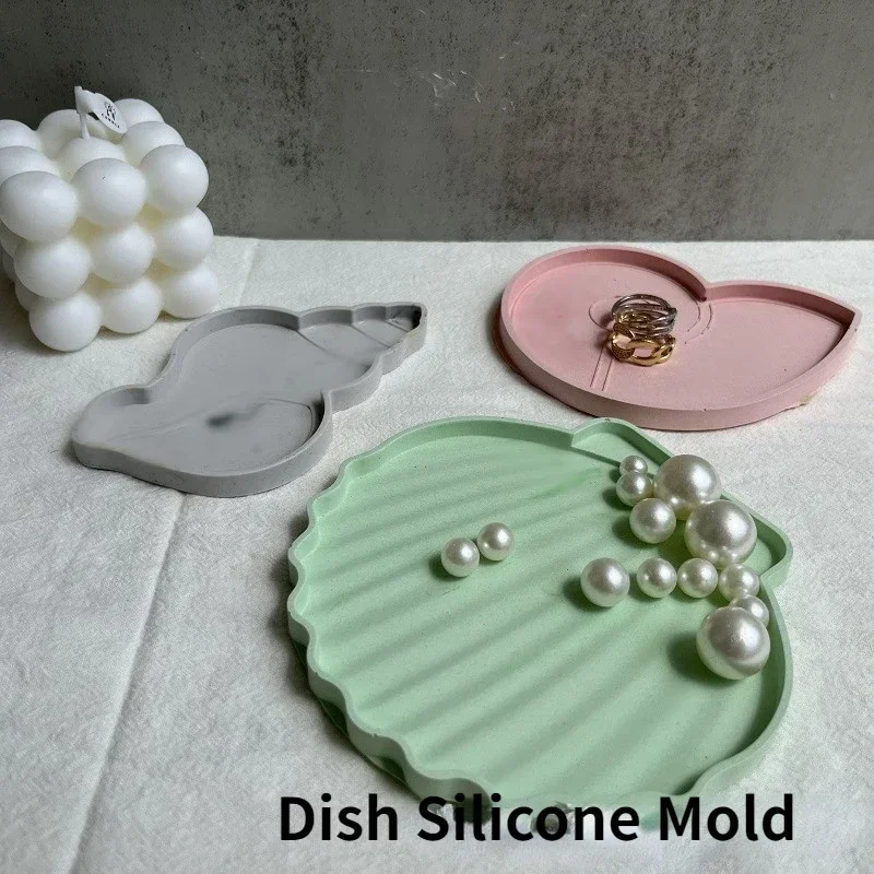 DIY Leaf Storage Tray Silicone Mold Leaf Mirror Storage Box Crystal Drop Glue Mold Ginkgo Plate Tray Gypsum silicone mold