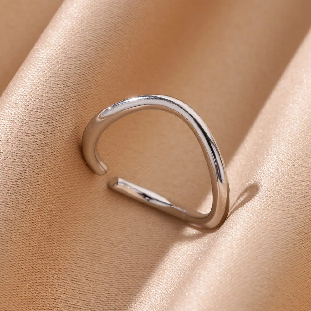 Möbius Strip Stainless Steel Open Rings For Women