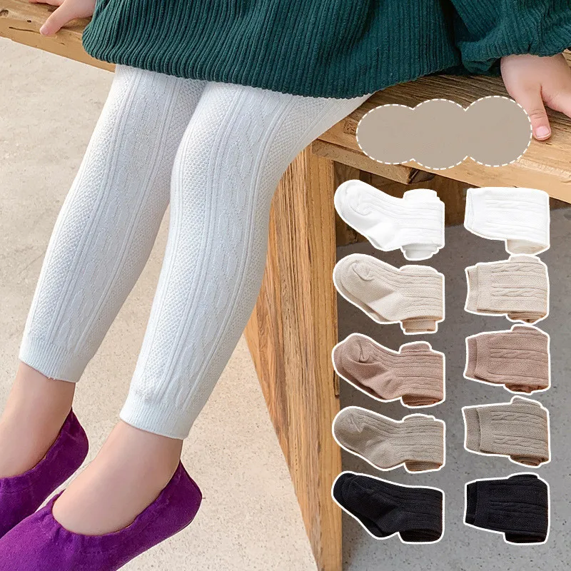 Baby Pants Spring Autumn Girls Leggings Solid Color Cotton Pants Pantyhose Casual Stockings Kids Children Leggings 0 to 5 Years