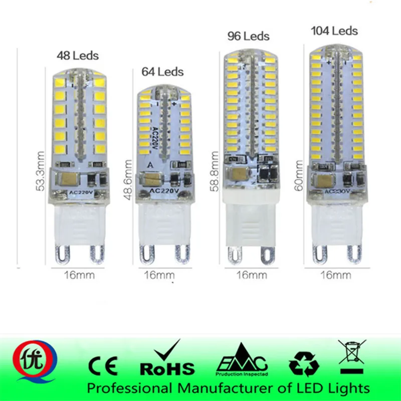

G4 G9 LED Lamp 3W 5W 9W 12W 15W LED Bulb AC 220V DC 12V SMD3014 Spotlight Chandelier High Quality Lighting Replace Halogen Lamps