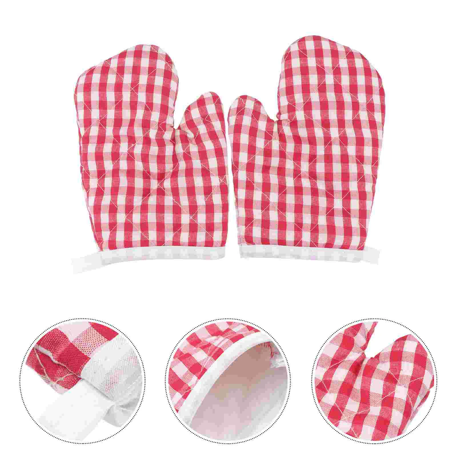 Gloves Heat Insulation Kitchen Anti-scald Baking Microwave Oven Mitts for Kids