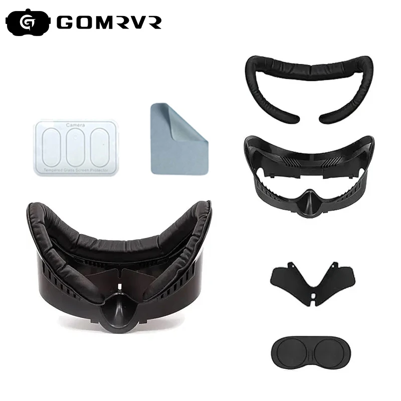 

GOMRVR Widened Face Cover For Meta Quest 3 VR Headset PU Leather Pad Face Interface Replacement Mask For Quest3 VR Accessories