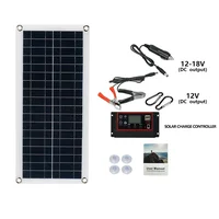 20W-1000W panneau solaire 12V cellule solaire 100A contrôleur panneau solaire pour téléphone RV voiture MP3 PAD chargeur batterie extérieure approvisionnement Camping 2