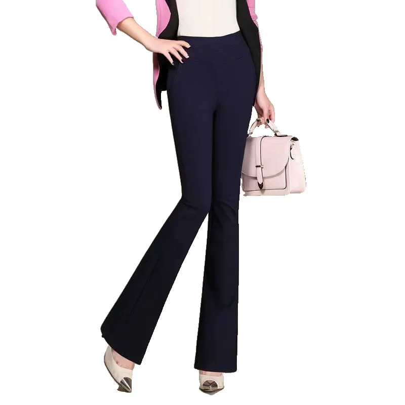 S-6XLNew autumn winter Plus Size Women's cargo Pants Fashion Solid color Skinny high waist elastic Trousers Fit Lady y2k Pants