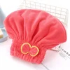 6 Colors Microfiber Solid Quickly Dry Hair Hat Hair Turban Women Girls Ladies Cap Bathing Drying Towel Head Wrap Hat 29X30cm 2