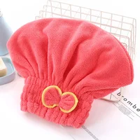 6 Colors Microfiber Solid Quickly Dry Hair Hat Hair Turban Women Girls Ladies Cap Bathing Drying Towel Head Wrap Hat 29X30cm 2
