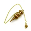 Bronze Metal Copper Spiritual Point Pendulum for Divination Healing Dowsing Wicca Balancing Pointed Cone Pendant Pendulum 3