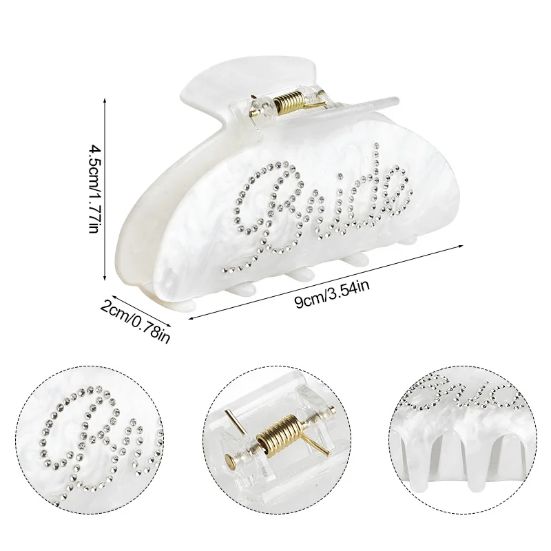 Braut-Haarspangen mit Glitzer-Strass für Hochzeit, Brautparty, Junggesellinnenabschied, Dekoration und Geschenk – Detail 3