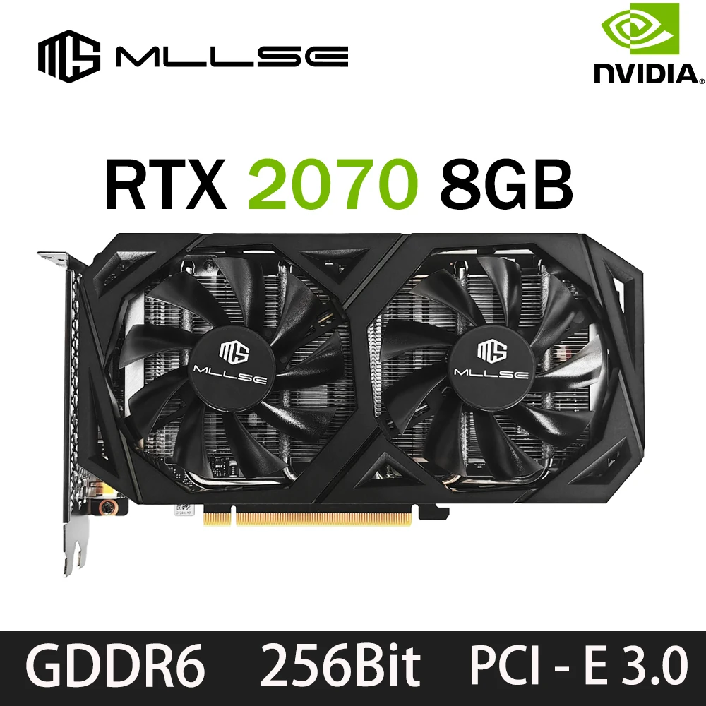 Mllse RTX 2070 8GB Video Card Graphics Card GDDR6 256Bit PCIE PCI