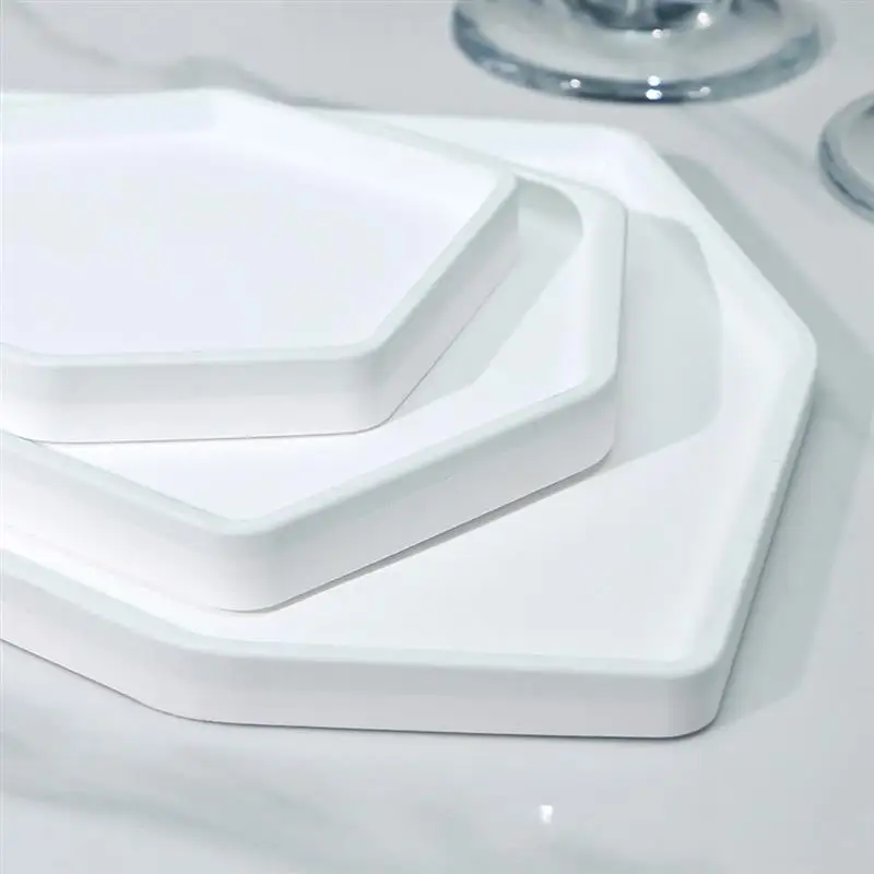Irregular Tray Concrete Cement Silicone Molds Handmade Jewelry Display Storage Plate Gypsum Paster Mould Polygon Pan Resin Mold