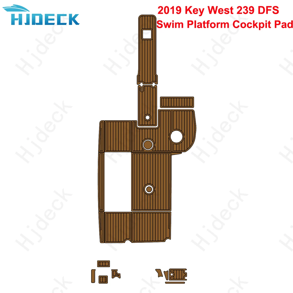 2019 Key West 239 Dfs Swim Platform Cockpit Pad Teak Sintetico Barca Tappeto Per Accessori Per Barche Kayak Marino Personalizzabile