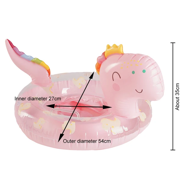 Dinosaur Inflatable Pool Swimming Ring Baby Infant Float Ring Water Seat Baby Toddler Poll Ring Life Vest for Water Playing 6