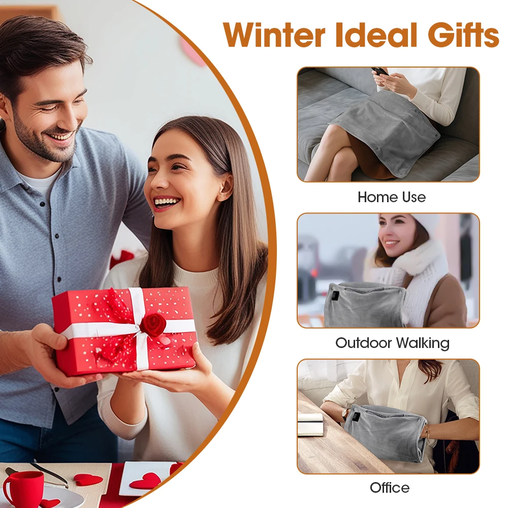 3 Levels Graphene Heating Pad Smart Thermostat Hand Warmer Warm Hands Heater Pad Washable Heating Pad Winter Office Hand Warming