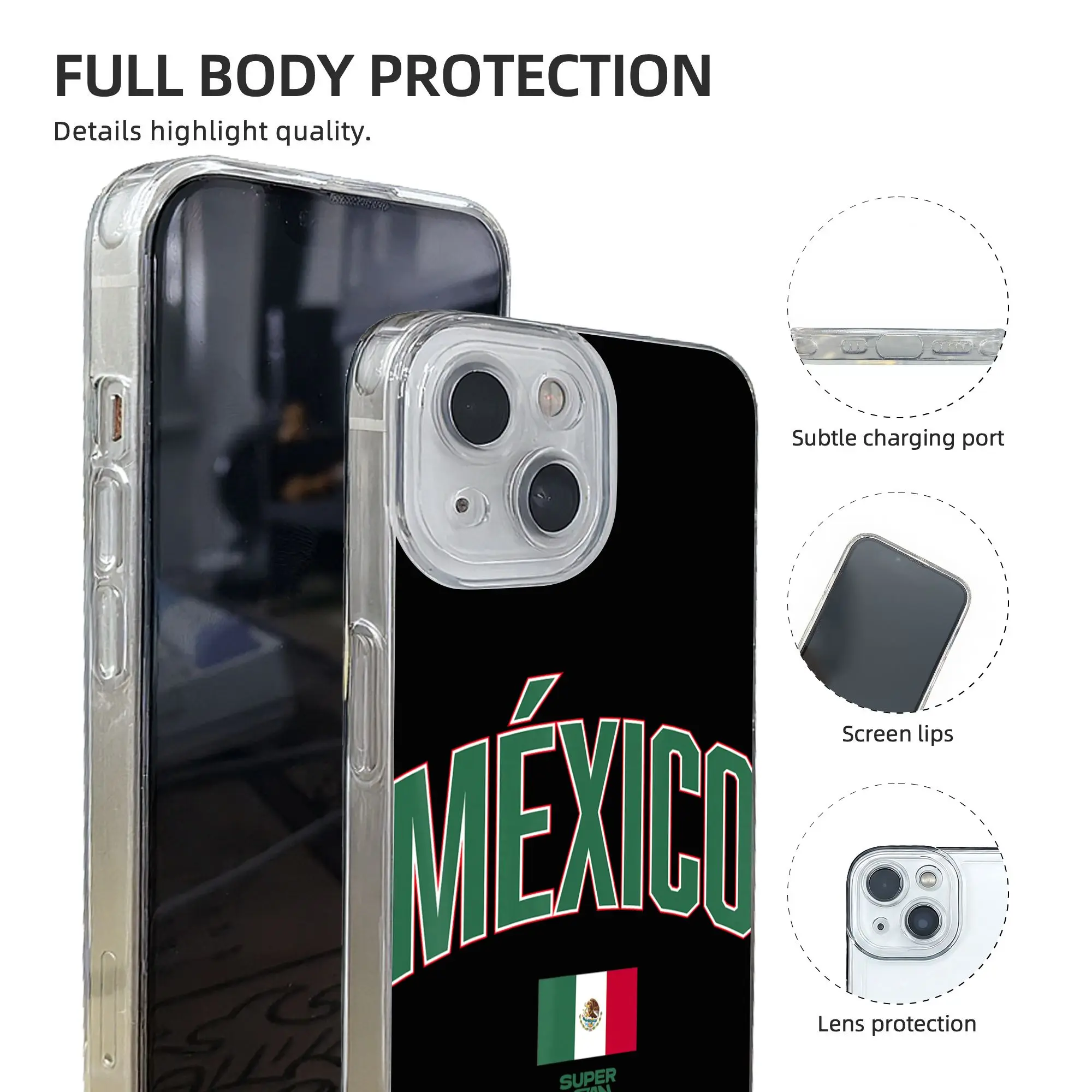 Stylish Armor Bumper Mexico Soccer Fan Aesthetic Phone Case
