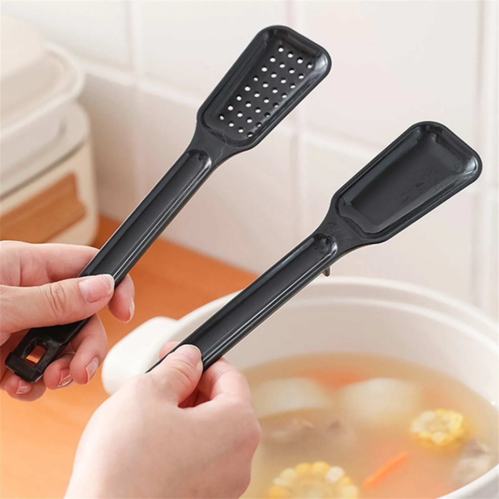 

Кухонный зажим 2 в 1 для еды, многофункциональный съемный дуршлаг, Съемный зажим для барбекю, нейлоновый нескользящий зажим для готовки