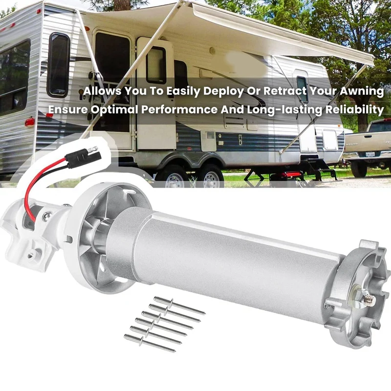 1 Piece For DOMETIC 3310423.209B Torsion Assembly Rh White For 9100 Power Patio RV Awning Motor Silver-White Metal