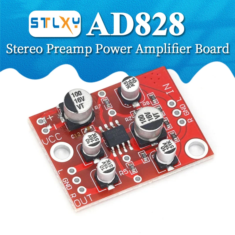 5-15V AD828 Chip Stereo Preamplifier Board Module Preamp Power Amplifier Board | UK