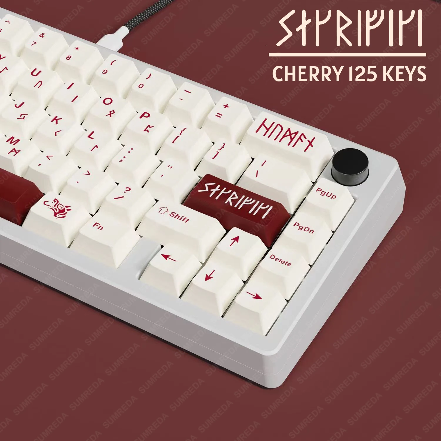 Bloodstain Theme Dye-Sub Cherry Pbt Profile Keycap 125 Tasti Per Cherry Mx Switch Tastiera Meccanica Kit Personalizzato Keycaps