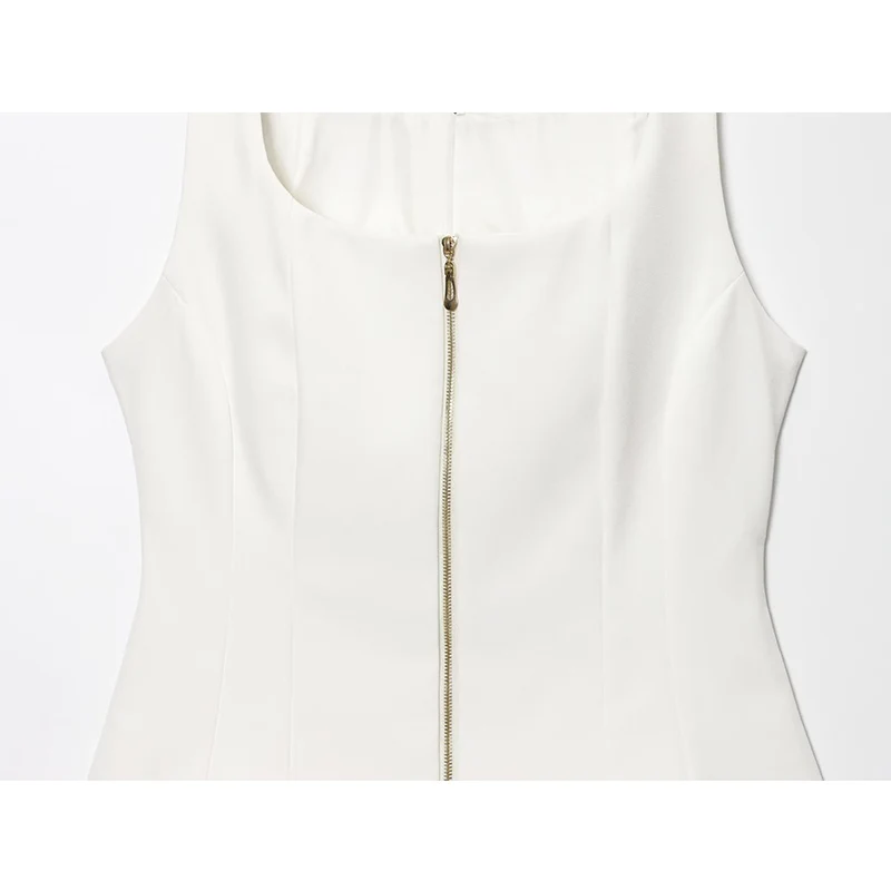 2025 Women's Vest Fashion Zipper Corset Vest Top Lady Casual Cropped Sleeveless Jacket Streetwear New Waistcoats ﻿Tops