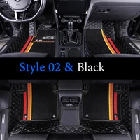 Custom Fit Leather Car Floor Mats For Most Car Models Sedan SUV Pick-up Truck ,Carpet Set Interior Accessories Protection MAT 2