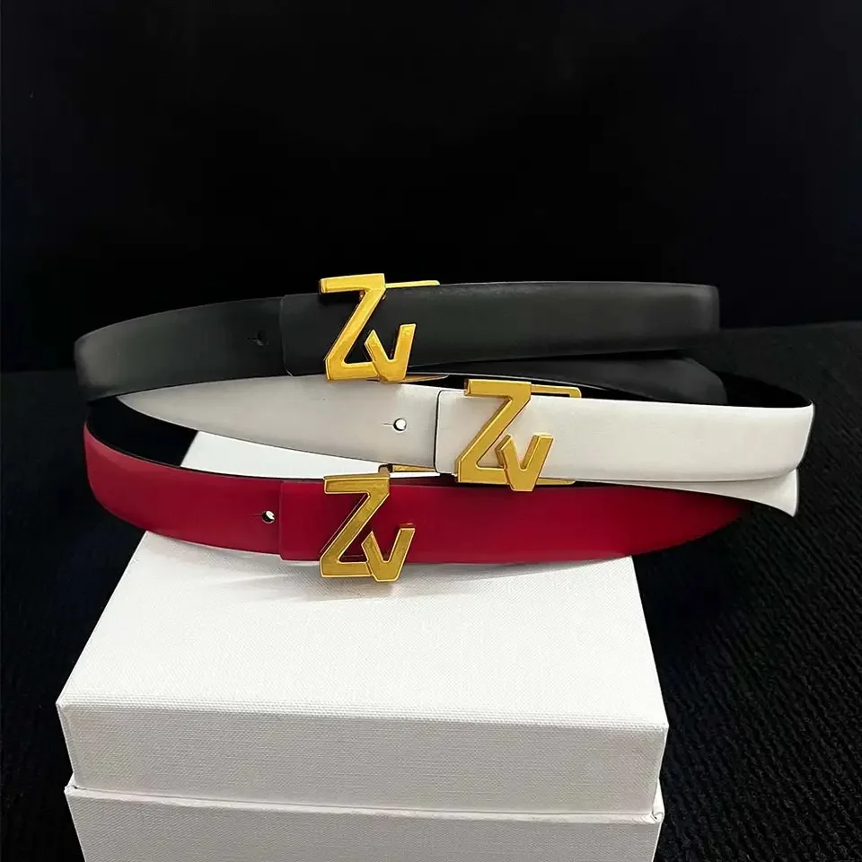 Women Leather Belt 2.5CM Wide Reversible for Women Dress