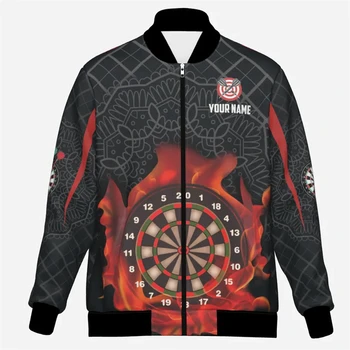 Giacca stampata in 3D con freccette alla moda Nome personalizzato Nome della squadra Personalizzazione Giubbotti bomber Cappotto in felpa oversize casual di tendenza 1
