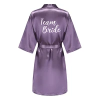 Nouveau peignoir mariée Satin-soie Robe femmes fête de mariée soeur équipe mère douche cadeau demoiselle d'honneur mariage Robes courtes YE7883 6
