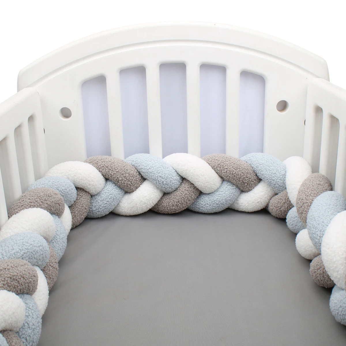 Newborn Baby Crib Bumper Cot Protector 2M Infant Bedding Set for Babies Boys Girls Braid Knot Pillow Cushion Room Decor crib bumper