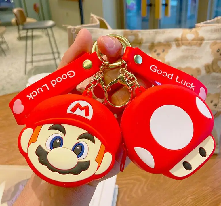 de personajes de Super Mario Bros, llaveros de Luigi, monedero de Mario, dibujos animados, regalos de cumpleaños para niños _ - AliExpress Mobile