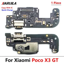 Universal USB Port Charger Dock Plug Connector Charging Board with Flex Cable and Microphone (Poco X3 GT)