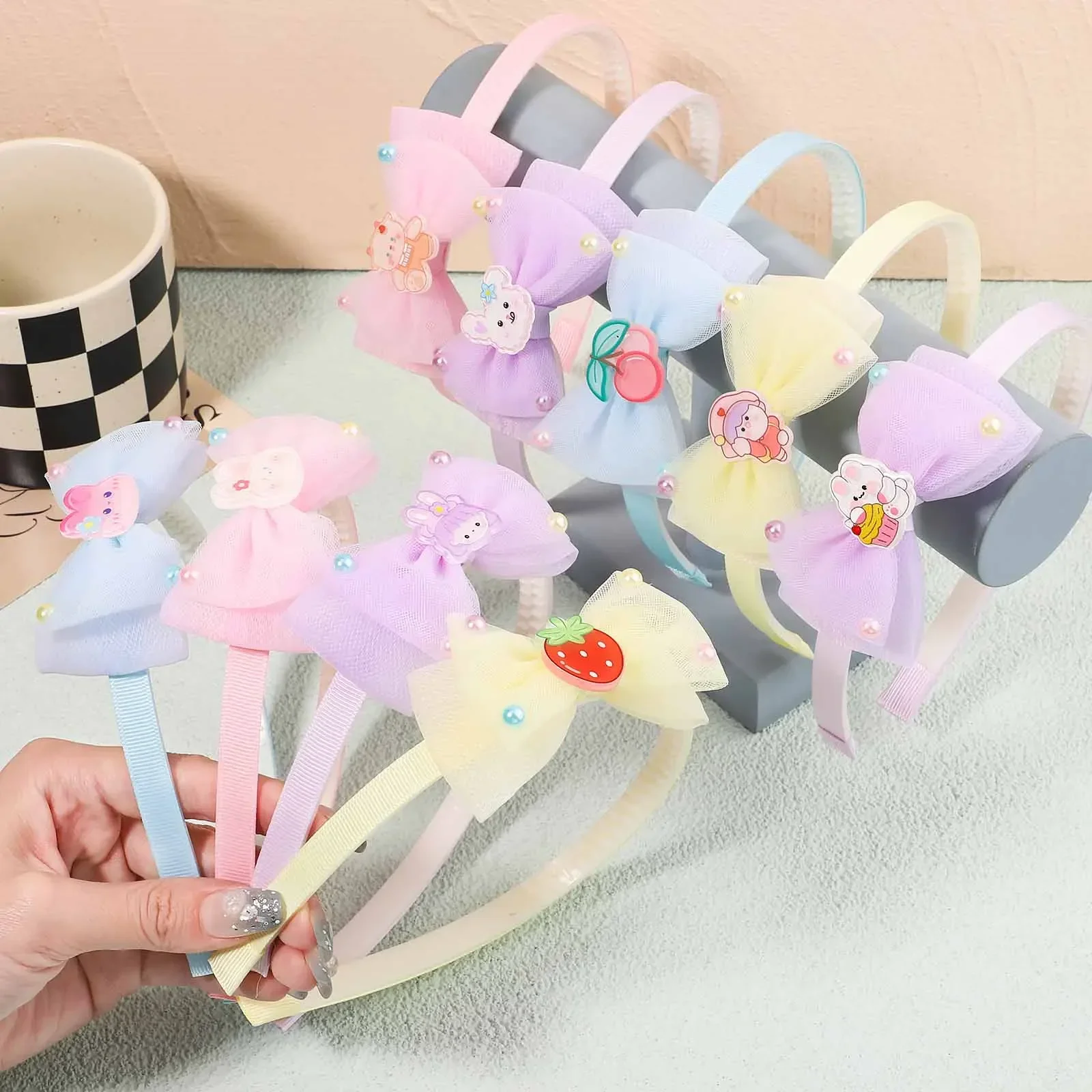 

1PC Candy Color Cartoon Hair Hoop for Baby Chilren Lovely Rabbit Ears Hair Bands Girls Sweet Hairband Boutique Hair Accessories