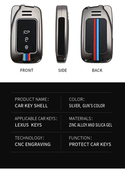Copertura della cassa chiave a distanza dell'automobile Shell per Lexus Is250 NX GS RX ES GX LX RC 200 350 LS 450H 300H portachiavi accessori Auto - Copertura della cassa chiave a distanza dell automobile Shell per Lexus Is250 NX GS RX