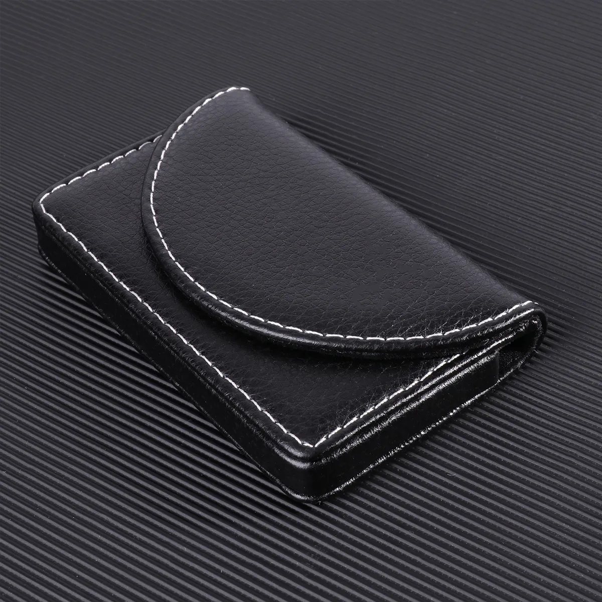 1Pcs 비즈니스 케이스 PU 홀더 휴대용 이름 카드 주최자 신용 ID 카드를위한 심플한 디자인 블랙 비즈니스 케이스