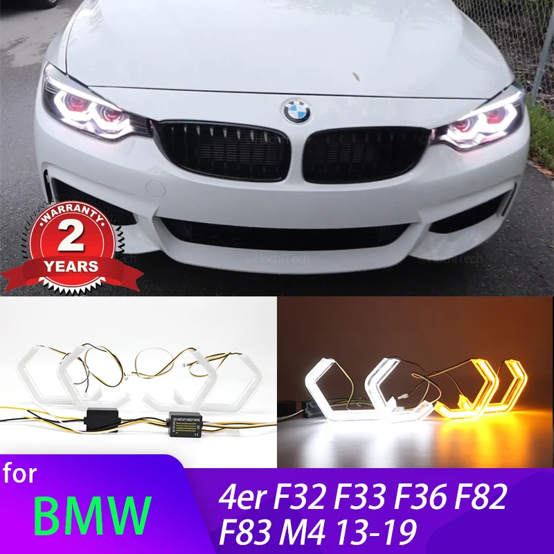 ハローリングスイッチバックm4スタイルハローリングエンジェルアイbmw-4シリーズf32-f33-f36-f82-f83-m4-2013-2019用キット