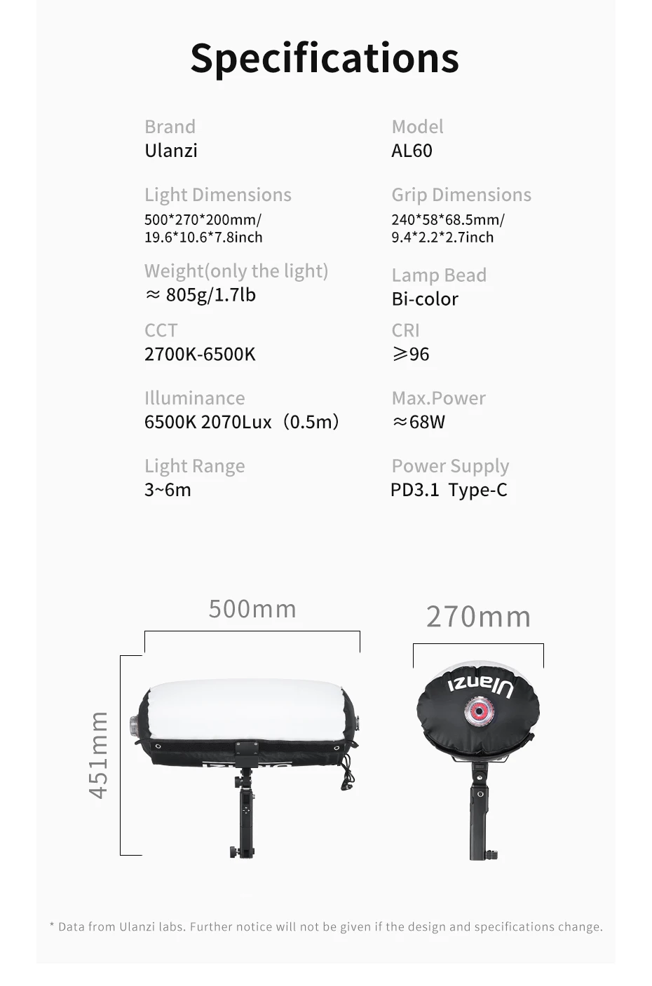 AL60 AL120 68W 136W Inflatable Air Tube Light APP Control LED Light 2700K-6500K