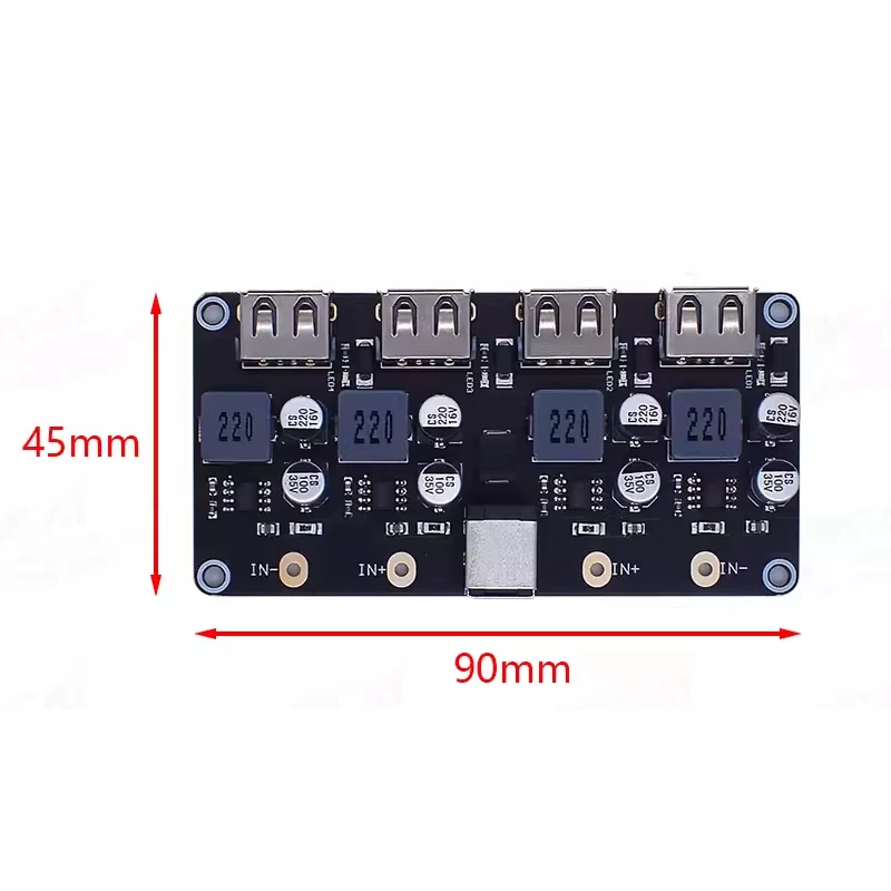 1/2/4 채널 USB QC3.0 9V12V24V 5V DC-DC 벅 컨버터 충전 스텝다운 모듈
