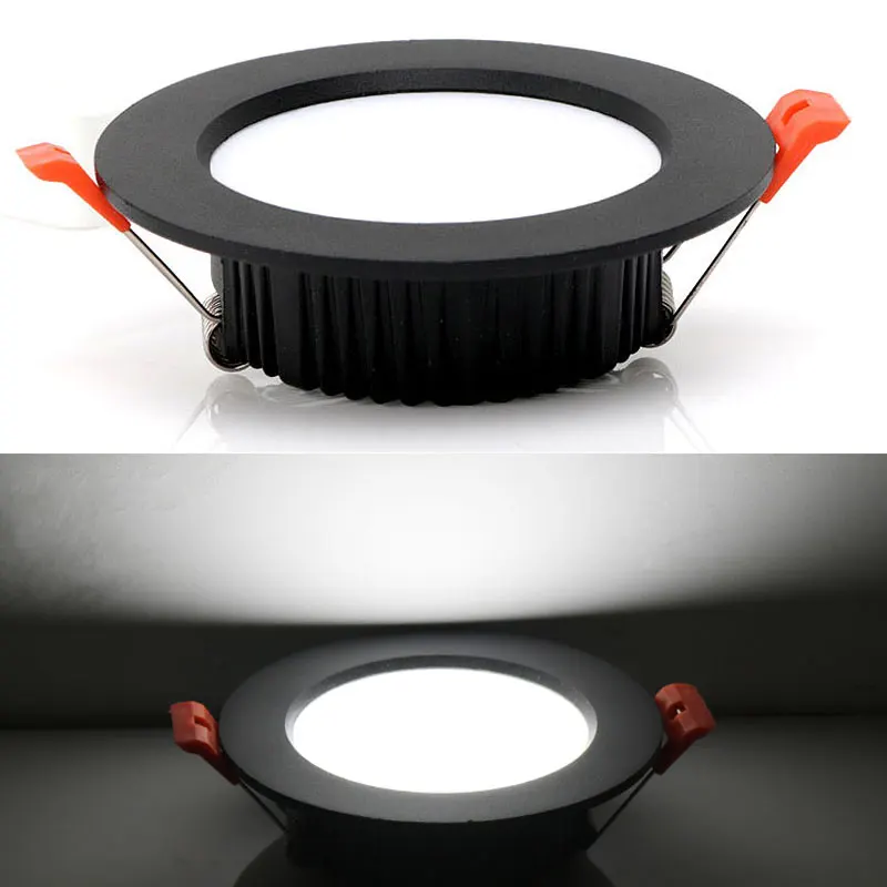 AC220V LED Downlight led downlight recessed ceiling spotlight Thick Aluminum 5W 7W 9W 12W 15W 18W 24W 110V Recessed Spot Lighting Bedroom Kitchen Indoor Down light lamp