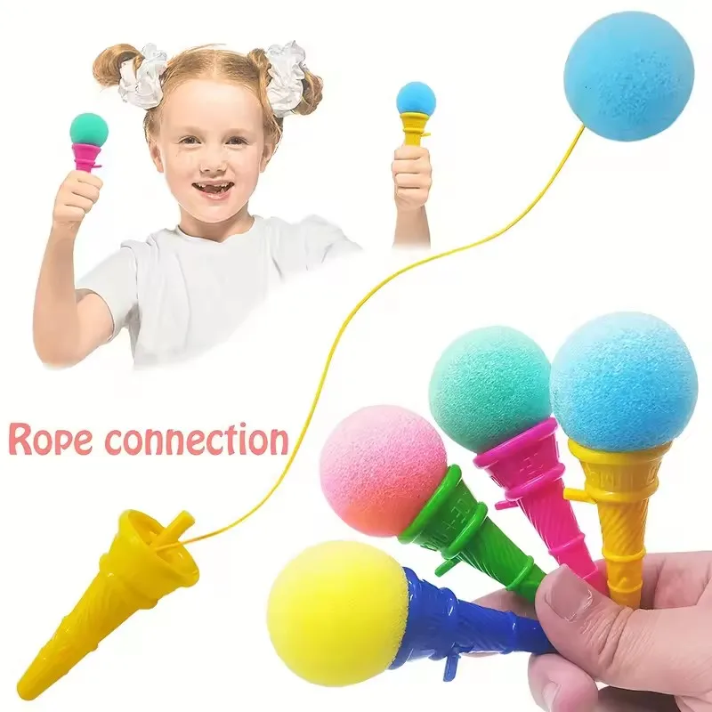 10/20Pcs Mini Ice Cream Shooters Colorful Sponge Ball Launchers Toy for Kids Birthday Party Favors Pinata Goodie Bag Filler Gift