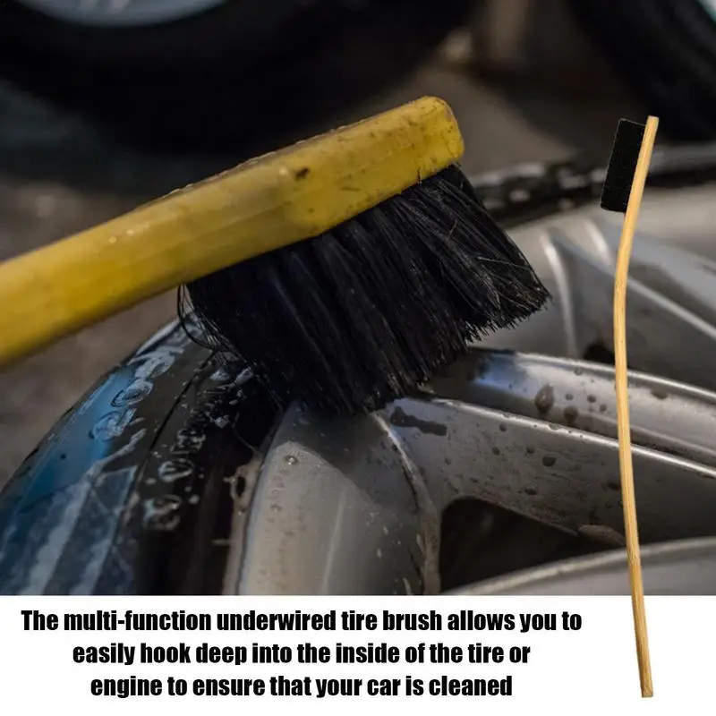 

Car Tire Brushes Auto Scrub Brush With Long Handle Vehicles Dust Removeing Tool Car Detailing Brush Kit Auto Washing Brush