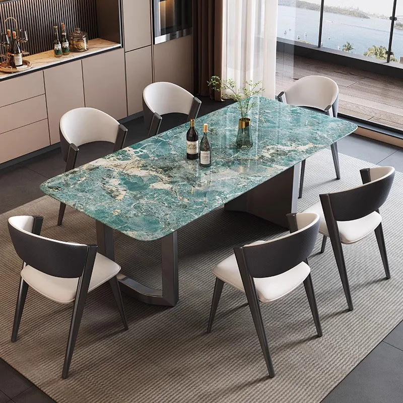 

Chairs Nordic Dining Table Luxury Unfolding Marble Living Dining Table Industrial Rectangle Muebles De Cocina Kitchen Furniture