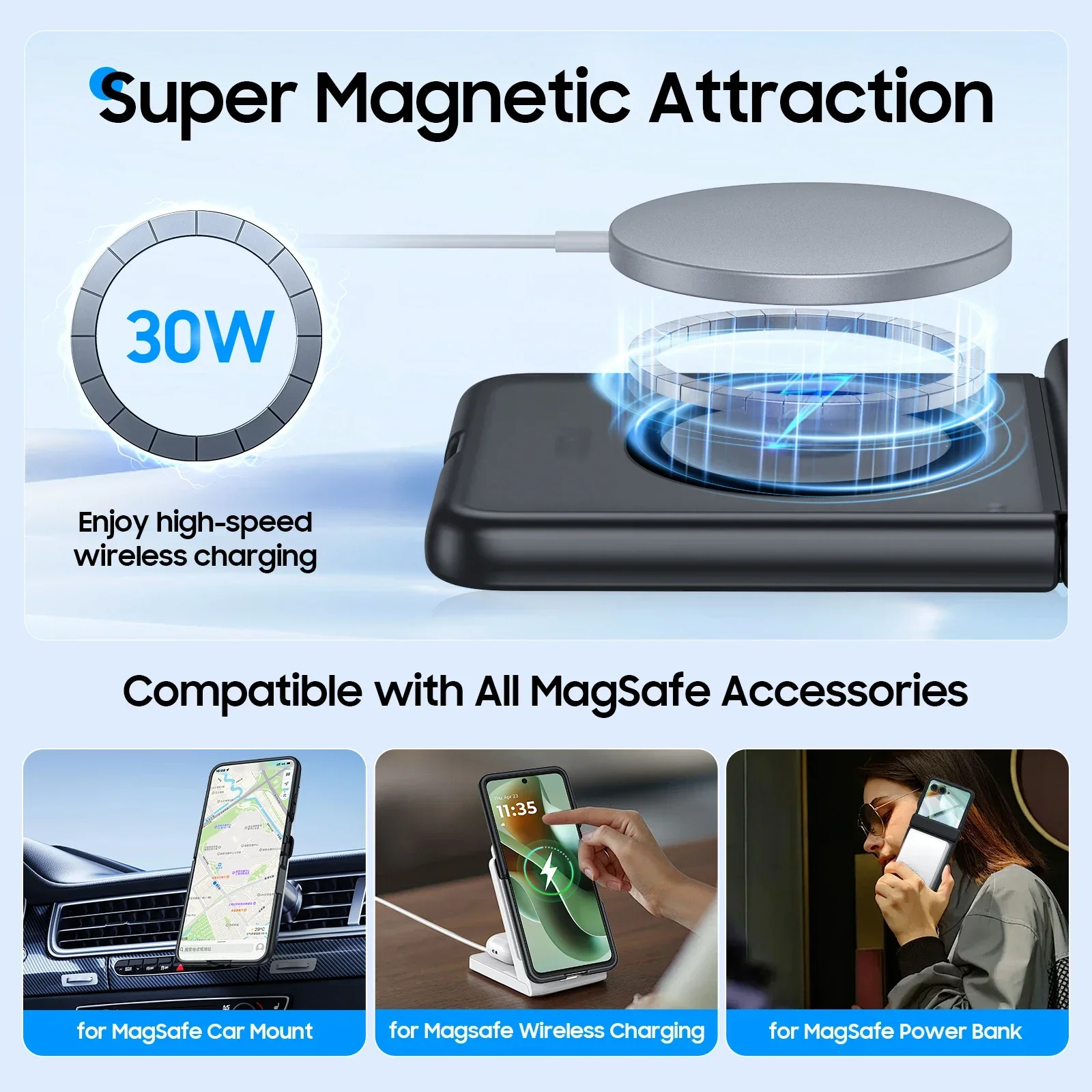 Enhanced Magnetic Translucent Matte Shockproof Phone Case with Screen Protector - Black
