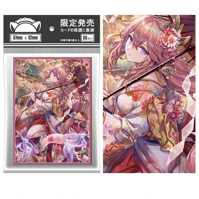 

60PCS 67x92mm Anime Card Sleeves Illustration Outer Protector Shield Card Cover for PKM PTCG MTG TCG Board Games Trading Cards
