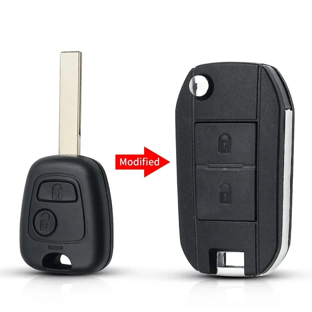 Enhanced Flip Car Key Case with HU83 NE73 Blade