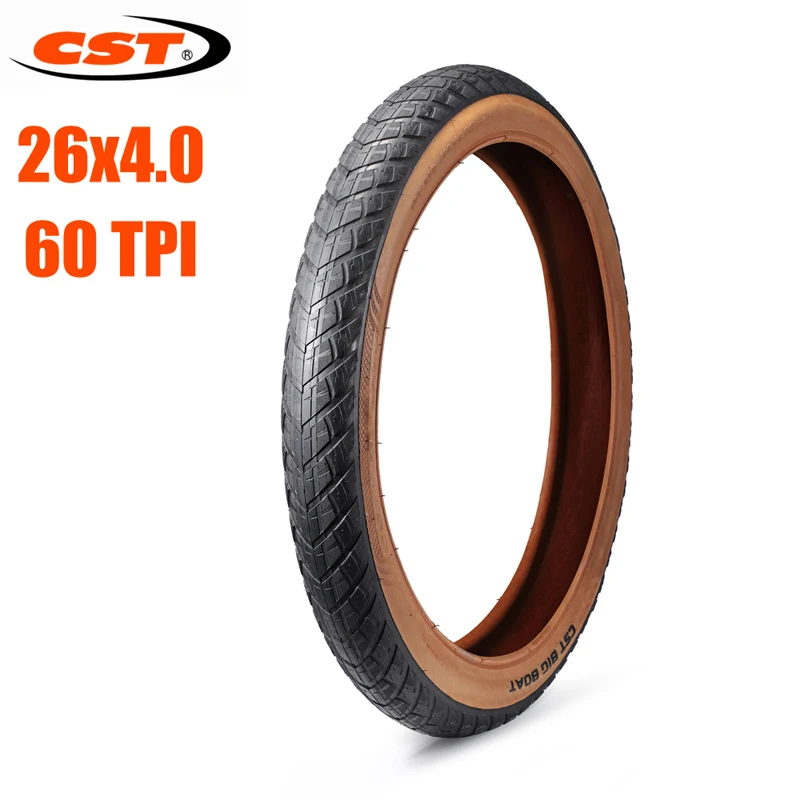 Description Picture 2 of itemCST 26x4.0 bicycle tire 26x4 fat bike tire fatbike electric tire snow tire 60TPI Brown skin edge