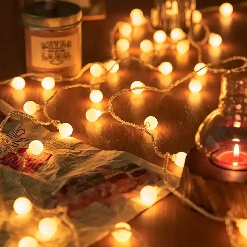 Festoon Christmas Lights IP44 USB LED Garland 5V Fairy Lights Balls USB Camping Lights String Garland For The Balcony