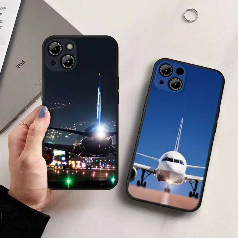 Ingegnere Fly Pilot Plane Custodia Per Cellulare Nera Per Iphone 13 12 11 Pro Max X Xr Xs Mini 7 8 6S Plus 2020 Se Cover A Copertura Totale