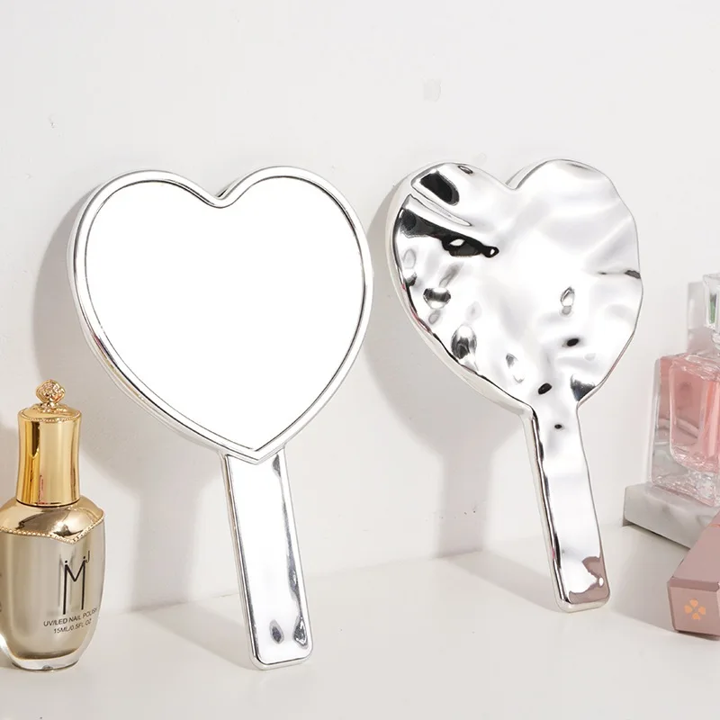 رمش تمديد مرآة ماكياج محمولة عالية الوضوح شكل قلب...